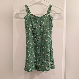 Kids Reformation Green Floral Dress